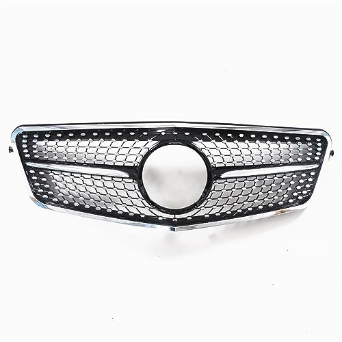 Auto Kühlergitter Auto Frontgrill Racing Grill Obere Stoßstange Haubengitter Für Mercedes Für Benz E-Klasse W212 2010–2013 Diamant-Stil Front Kühlergrille(Schwarz)