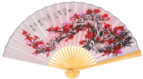 Alipis Chinese Style Hanging Fan Large 35 Inch Folding Wall Decor Lightweight Traditional Fan for Living Room Wedding Photography Prop