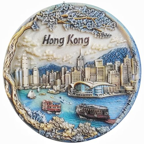 Victoria Harbour Hong Kong China Kühlschrankmagnet Reise Souvenir Kühlschrank Dekoration Magnet 3D Aufkleber Handwerk
