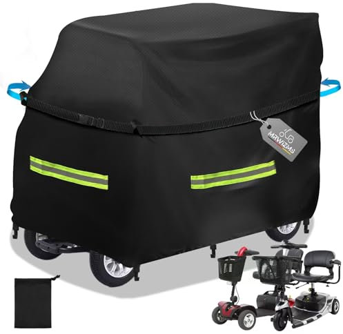 Mobility Scooter Cover Small, Mobility Scooter Cover, 420D Oxford Cloth, 124 * 58 * 99cm, Sun Protection, Waterproof and Dustproof