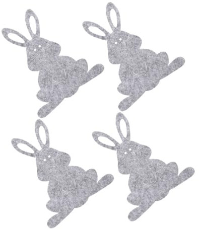Gatuida 4stücke Osterhasen Besteckhalter Filz Shaped Utensil Bags Für Tischdekoration Und Aufbewahrung Für Festliche Anlässe Tischcenterpiece