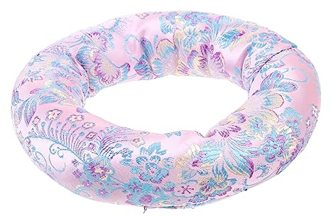 Toddmomy Cojín Para Cuenco Tibetano De Buda Cojín Protector Para Cuencos Espirituales Soporte De Cristal Para Práctica De Color Rosa