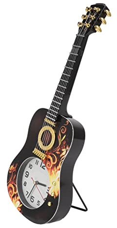 Mimdixy Orologio per Chitarra, Musical dell'orologio da Parete Artistico per Soggiorno, Camera da Letto, Cucina, Decorazione da Parete per Ufficio (Ukulele 5681cc (46x17x4,5 cm / 18.1x6.7x1.8in))