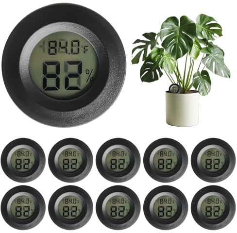 Mini higrómetro digital, termómetro, 10 unidades, mini medidor de humedad interior, termómetro interior, ℃/℉, termómetro de habitación, minihigrómetro, temperatura para interior, oficina, salón