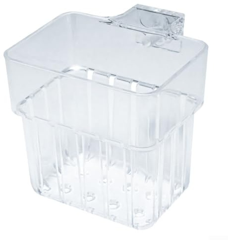 Vilgftyiet Clear Plastic Aquarium Plant Holders 8 Piece Hanging Basket Set for Aquaponic Plant Cultivation in Fish Tanks with Sturdy Construction and Healthy Growth Support(A)