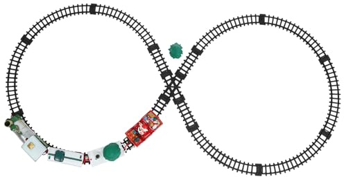 ibasenice Trenino Natalizio per Ragazzo Ragazza Ragazza Giocattolo Elettrico Trenino di Natale Giocattolo Decorazione Casa Creativo Manuale