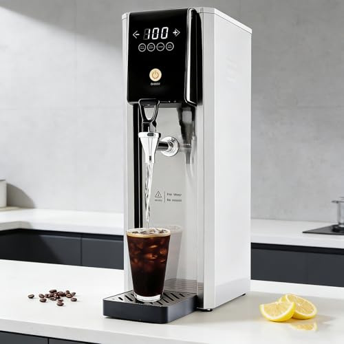 TYH Erogatore di Acqua Calda Commerciale, Grande Portata 20L/h 30L/h, Temperatura Regolabile, Rubinetto Antigoccia, Pannello di Controllo Digitale, Urna per Catering di Grande capacità