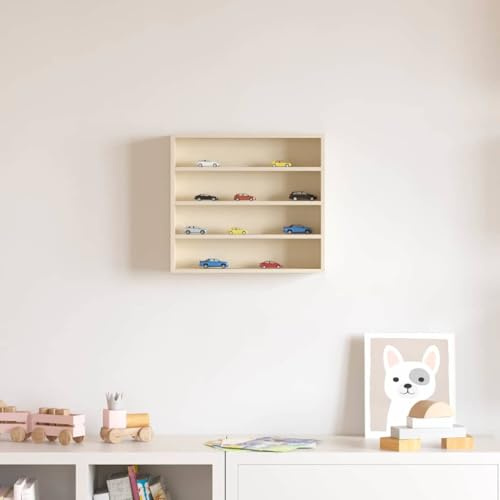 AJJHUUKI Sammlervitrine aus Holz, braun, 40 x 8,5 x 37 cm, Sperrholz