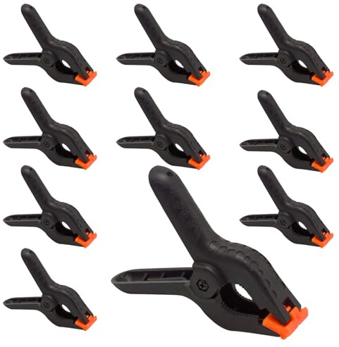 10Pcs Plastic Spring Clamps, 6 Inch Heavy Duty Clips, Sash Door Clamps | Quick Grip Spring Clips, Market Stall Clips, Awning Clamps, Large Plastic Clamps, Muslin Clamps for Woodwork DIY Crafts