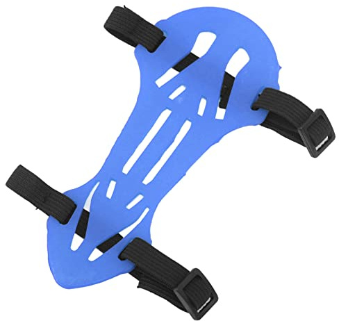 Chrees Armskydd för Bågskytte, Justerbara Säker Andningsbar SPG Rubber Recurve Bågarmsskydd med 2 Spännen 2 Remmar, för Barn Teenage Archers Summer (Blå)