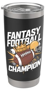 Champ Fantasy Football Champion Gewinner Doppelwandiger Edelstahl-Thermobecher