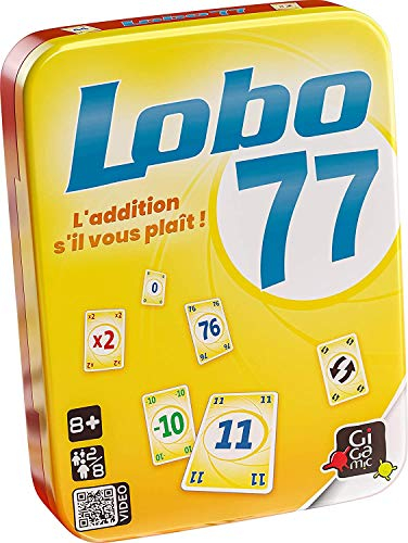 GIGAMIC- Jeu de Cartes-Lobo 77, 8 ans to 99 ans,AMLOBO, Jaune