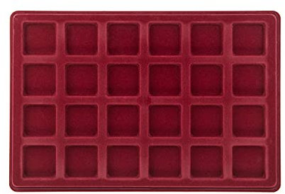 MC.Sammler Münzentableau Münztableau mit Schutzdeckel für 24 Münzen - 41mm x 41mm - Münzkoffer - Münzkassette - Verschiedene Varianten zur Auswahl