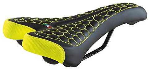 Selle Montegrappa FatBike Sattel Fahrradsattel MTB Trekking Unisex SM 4010 in 6 Farben Made in Italy schwarz gelb