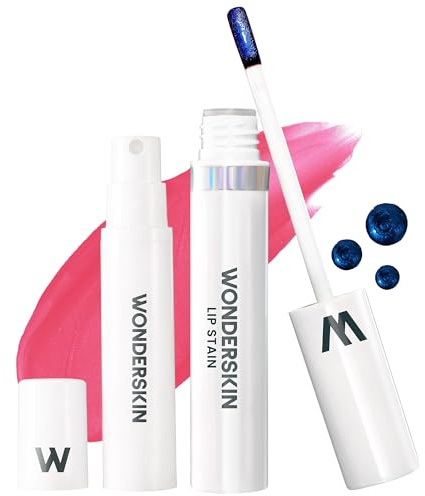 Wonderskin Lip Stain Kit – Langanhaltend, wasserfest, zum Abziehen | Abwischfestes, pink Lippen-Tint-System mit allem, was für ein müheloses Auftragen und langanhaltende Farbe benötigt wird.
