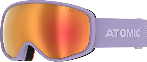 ATOMIC REVENT HD Skibrille - Lavender - Skibrillen mit kontrastreichen Farben - Hochwertig verspiegelte Snowboardbrille - Brille mit Live Fit Rahmen - Skibrille mit Doppelscheibe