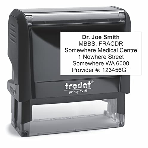 Extra Large Custom Self-Inking Personalized Return Address Stamp - Customizable Up to 6 Lines of Text - Small Business Essentials, Shipping, Work, Office Supplies, Refillable Customized Rubber Stamp