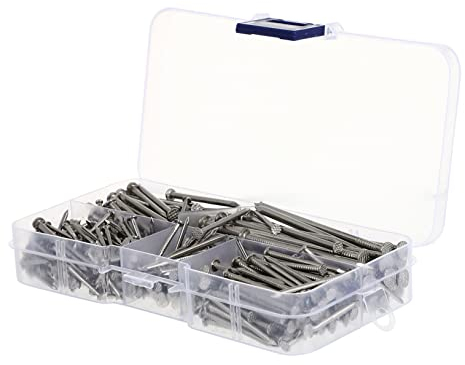 DOITOOL 460 Stück Fremde Nägel Nagelspitzen Rundkopfnägel Wandnägel Werkzeug Zum Aufhängen Von Bildern Fremdnägel Spitzennägel Nägel Für Holz Rostfreier Stahl Verpackt Nagel Aus Edelstahl