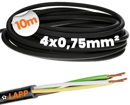 Lapp 1030270 LiYY - Cavo di Controllo 4 x 0,75 mm², Nero, 10 m