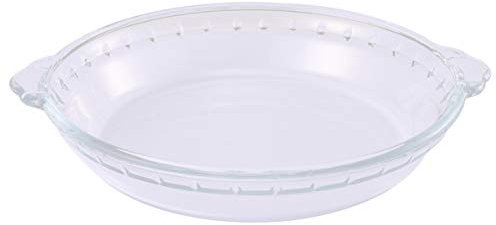 Ceramic Divided Dishes, Glass Pizza Dish Glass Pie Plate Dish: Reusable Pie Baking Plates with Handles Transparent Round Baking Pan Microwave Oven Plate, Quiche and More 7 Inch (Color : Transparent