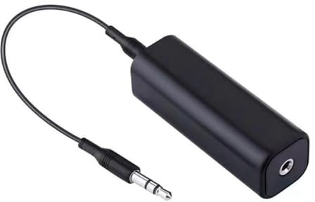 Junterone 3,5-Mm-Erdungsschleifen-Geräuschisolator für Car-Audio- und Heimstereosysteme, Schwarz, 1 Stück