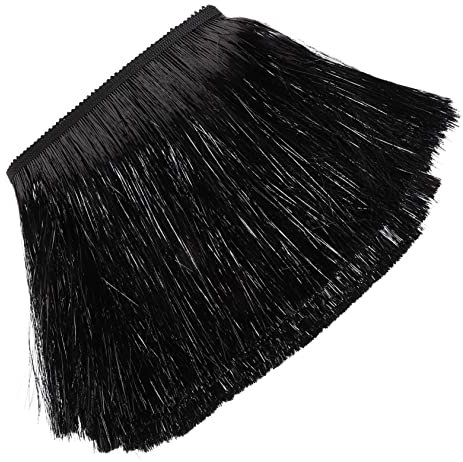 HOODANCOS Tanz Lametta Fransen 20cm Schwarz Pet Folie Selbstgemacht Kostüm Zubehör Für Kleid Haarband Partydekoration