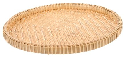 Alipis Cestino Da Cucina in Bambù Naturale Per Scolo e Asciugatura, Contenitore Compatto Per Conservazione Verdure e Frutta, Portata Pratico e Decorativo Per Uso Domestico e Ristorazione