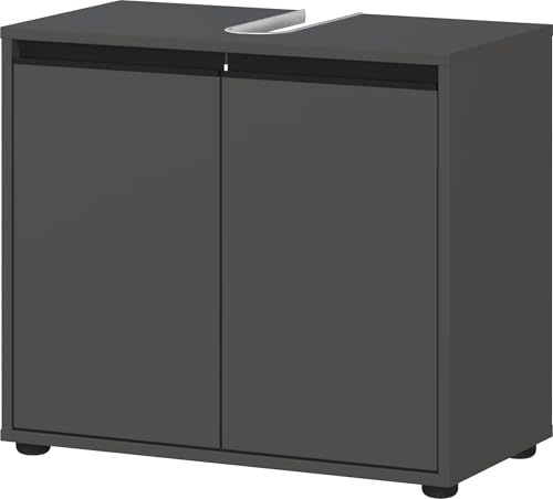 Germania Mobile sottolavabo 2200-547 GW-Lemont, in grafite, con foro per sifone, 63 x 55 x 34 cm (LxAxP)