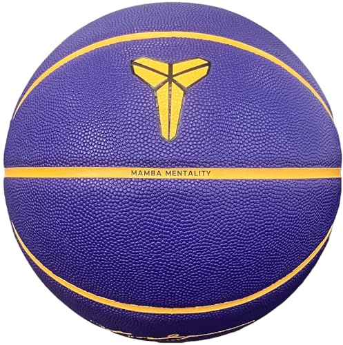 Nike All Court Basketball 8P Kobe Bryant – Indoor Outdoor Basketball – Performance Trainingsball – Deflated geliefert, Court Purple/University Gold/Black/University Gold, 7