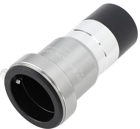 Barlow-Linse, 1,25 Zoll HD-beschichtetes Glas, 2-fache Vergrößerung, Astronomische Teleskop-Okulare für DSLR-Spiegelreflexkameras