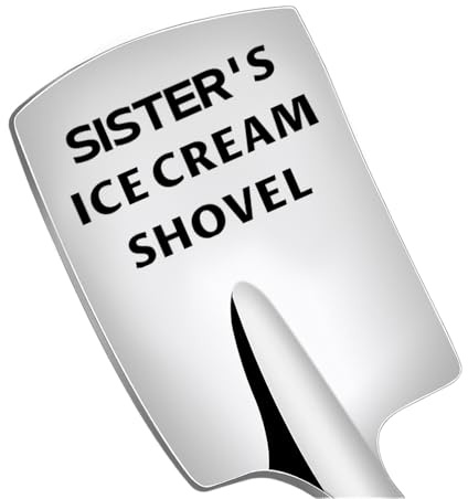 Funny Gifts Spoon for Sister Birthday Gifts from Sister Brother, Big Little Sister Gift for Sisters Best Friend Ice Cream Shovel Scoop Gift for Soul Sister Birthday Present