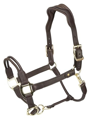 Shires Velociti Lusso Soria Leather Headcollar - Havana Cob