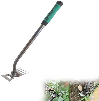 ZZPXMY Arrache-Mauvaises Herbes 2025 - Désherbeur Manuel Écologique pour Jardin et Pelouse, Outil d'Extraction Racinaire (6-Dents)