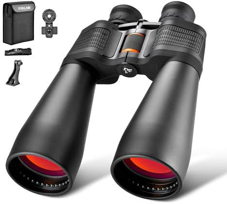 ESSLNB 25x70 Astronomy Binoculars Giant for Adults, Outdoor Waterproof Binoculars for Travel Stargazing Bird Watching Hunting with Built-in Tripod Adapter and Carrying Bag