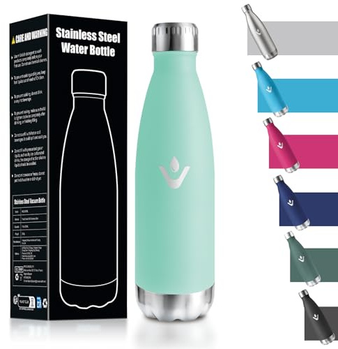 HoneyHolly Gourde Isotherme Enfant, Acier Inoxydable 18/8, 500ML Bouteille Isotherme, Sans BPA, Gourde Inox Enfant, Étanche Double Isolation, Water Bottle pour Camping, Écoles, Gymnases