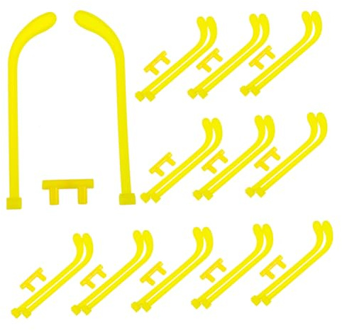 PACKOVE Branches de Lunettes Faciles à Retirer et Confortables 30 Sets Accessoires pour DIY Glow Stick Glasses en Plastique Jaune Phosphorescentes