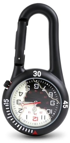 Taschenuhr Digital Schwesternuhr Carabiner Watch Luminous Clip on Quartz Watch Taschenuhr Mit Karabiner Krankenschwester Uhren Taschen uhr Klein Taschen uhr für Krankenschwestern Kletterer Rucksack