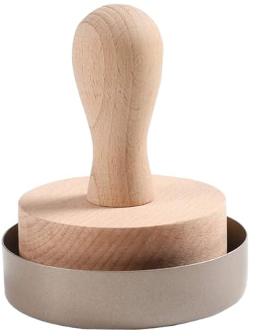 Takingup Tart Press Tool Wood Egg Tart Pusher DIY Baking Dough Press Pastry Tamper Wooden Mould, Tool for Home Use