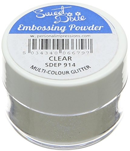 Sweet Dixie Poudre à Embosser Transparent avec Multi/Paillettes de Couleur