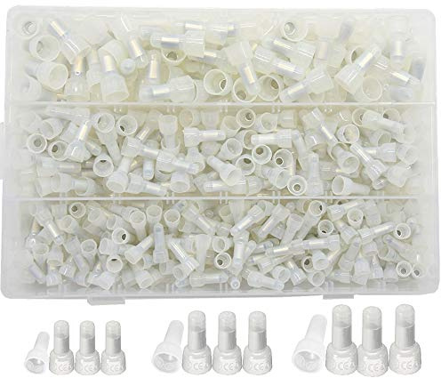 Yosawo 430 Pieces Nylon Wire Caps Power Cable Closed Crimp Terminals(NLM) | Closed End Wire Crimp Connectors,Nylon Closed End Crimp Caps,Power Splice Wire Caps Terminals Connectors