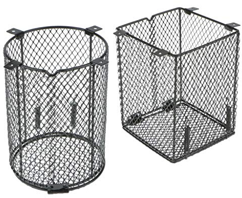 Tubayia Lot de 2 abat-jours en acier inoxydable pour terrarium, lampe à reptiles