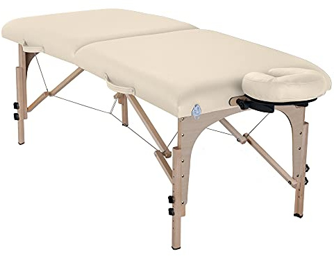 Inner Strength STRENGTH Mobile Massageliege Element REIKI - Klappbar, Standard Endplatten inklusive Kopfstütze und Tragetasche (76x185cm), Vanille
