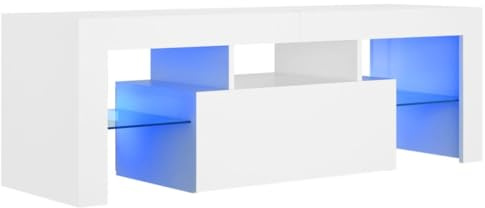 vidaXL Mueble para TV con Luces LED Blanco 120x35x40 cm