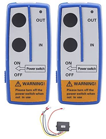 Kit de Télécommande de Treuil sans Fil 12V Console Avant Marche Arrière Distance de Contrôle de 50 Pieds Avec 1 Contrôleur Fit universel haute sensibilité pour voiture ATV camion