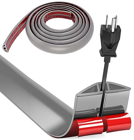 Protezioni per Cavi a Pavimento, Autoadesivo Copricavi per Pavimento, 3.0m x3cm Passacavo a Pavimento Perfetti, Canalina per cavi per Tutti i Cavi di Alimentazione a Casa, Ufficio, Scuola, Magazzino