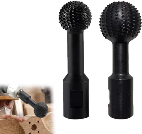 2 Stück 25mm/40mm Kugelmeißel Schnitzen Schleifköpfe, Kugelfräser Holz Schnitzen, 14mm Wood Shaper Kugel, Kugelmeißel Feilenschleifköpfe Geeignet für 115/125 mm Winkelschleife