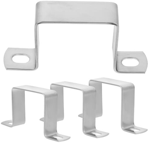 Homoyoyo 4stücke Rohrklemmen U-clip Montagehalterung Edelstahl Stützsockel Klemmen Für Sanitärinstallationen Balkongeländer Aufhänger