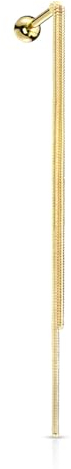 Treuheld® Piercing Stab mit 2 Ketten | Helix Piercing | Farbe: gold