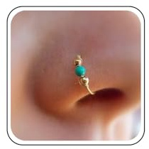 Aneneiceera Boho Türkis Nasenring Hoop Gold Nasenring Stud Kleine Nasenstecker Winzige Piercing Nase Hoop Nase Piercing Schmuck Für Frauen