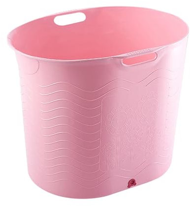 Babybadewanne, Kleinkindbadewanne zum Duschen | Hochtemperaturbeständige Komfort-Babybadewanne mit Ablauf - Sichere tragbare Badewanne für unterwegs, große Badewanne für Kleinkinder, Badeeimer